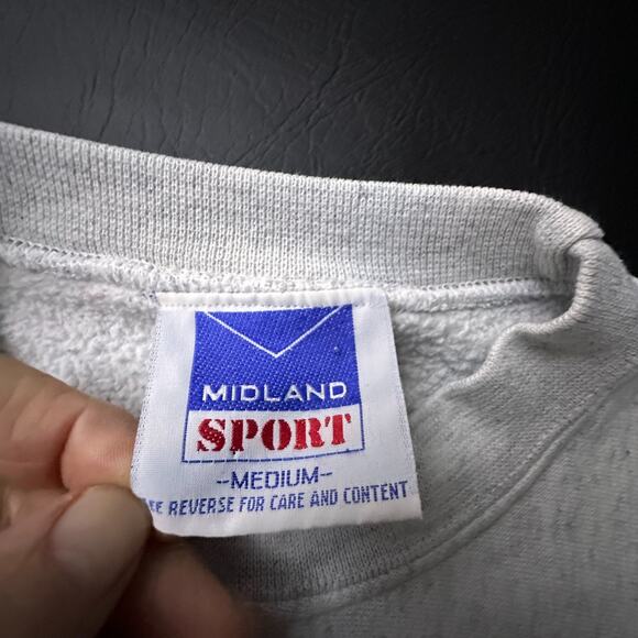 VTG Notre Dame Sweatshirt Adult Medium Gray University Crew Neck Y2k Made in USA - Picture 3 of 8